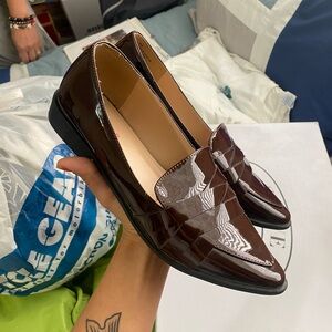 Patent leather loafers
